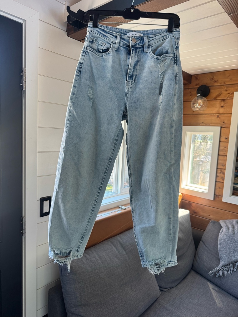 Flying Monkey Light Blue High-Rise Boyfriend Jeans